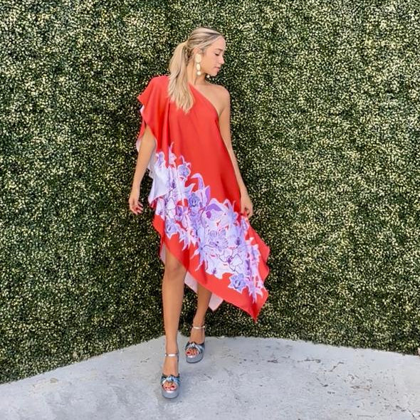 one shoulder caftan dress Ayo Feather shoulder black maxi kaftan BHLDN Tiana One-Shoulder Satin Kaftan